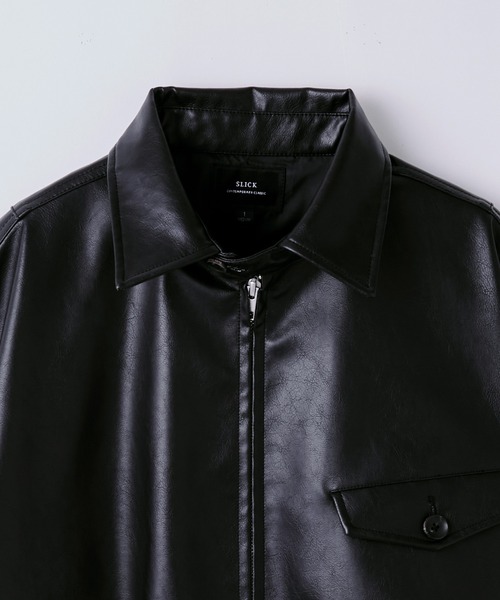 SLICK（スリック）の「【SLICK/スリック】Synthetic Leather Zip Short