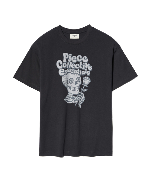 PIECEMAKER(ピースメーカー)の「VINTAGE ROSE N SKULL TEE (CHARCOAL)(Tシャツ/カットソー・レディース・その他・M/L)」の4枚目の写真