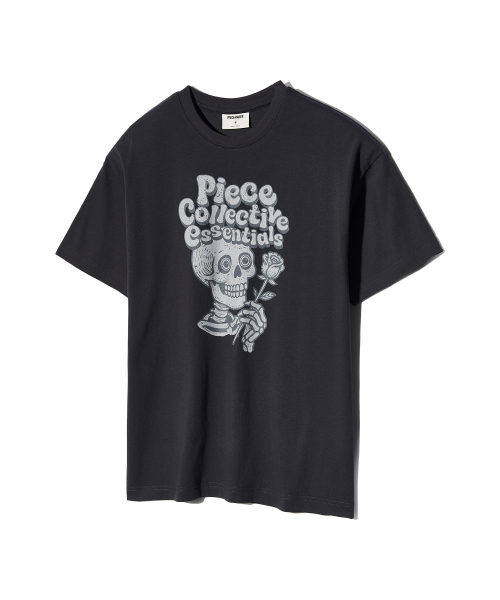 PIECEMAKER(ピースメーカー)の「VINTAGE ROSE N SKULL TEE (CHARCOAL)(Tシャツ/カットソー・レディース・その他・M/L)」の6枚目の写真