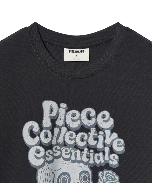 PIECEMAKER(ピースメーカー)の「VINTAGE ROSE N SKULL TEE (CHARCOAL)(Tシャツ/カットソー・レディース・その他・M/L)」の7枚目の写真