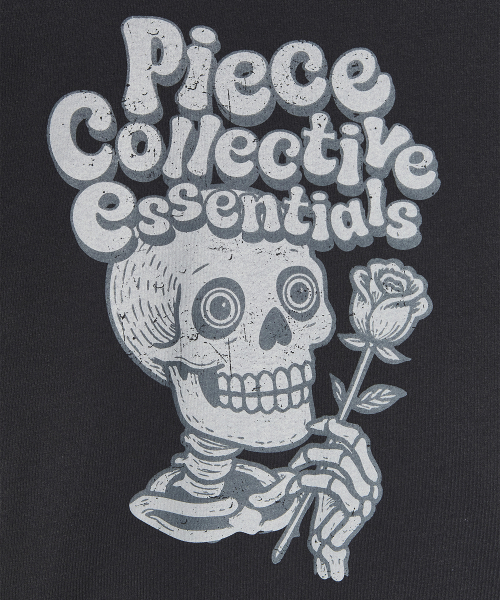 PIECEMAKER(ピースメーカー)の「VINTAGE ROSE N SKULL TEE (CHARCOAL)(Tシャツ/カットソー・レディース・その他・M/L)」の8枚目の写真