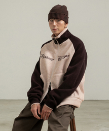 BURNING CAPONE（バーニングカポネ）の「BCパイオニアニット地ハーフネックジップアップ（ベージュ）（ニット/セーター）」