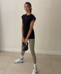 INJIACTIVE（インジアクティブ）の「ロールアップスリーブレスブラック（Tシャツ/カットソー）」