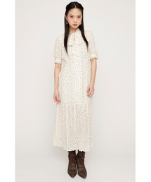 【2026SS新作】TINY DOTS TIE PLEATS L/OP タイニードットタイプリーツロングワンピース 夏服 春服