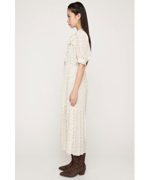 SLY(スライ)の「【2026SS新作】TINY DOTS TIE PLEATS L/OP タイニードットタイプリーツロングワンピース 夏服 春服(ワンピース・レディース・ホワイト系その他2/ブラック系その他2・FREE)」の8枚目の写真
