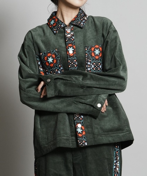 moyan ecri(モヤン エクリ)の「<moyan ecri>コーデュロイワークジャケットCORDUROY WORK JACKET(カバーオール・メンズ・ブラウン系その他/グリーン系その他/ブラック系その他・L/M)」の4枚目の写真