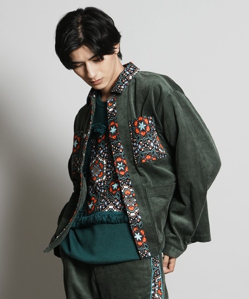 moyan ecri(モヤン エクリ)の「<moyan ecri>コーデュロイワークジャケットCORDUROY WORK JACKET(カバーオール・メンズ・ブラウン系その他/グリーン系その他/ブラック系その他・L/M)」の6枚目の写真