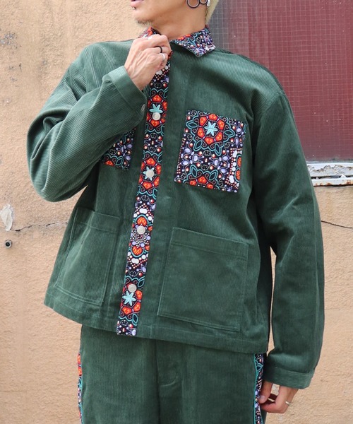 moyan ecri(モヤン エクリ)の「<moyan ecri>コーデュロイワークジャケットCORDUROY WORK JACKET(カバーオール・メンズ・ブラウン系その他/グリーン系その他/ブラック系その他・L/M)」の7枚目の写真