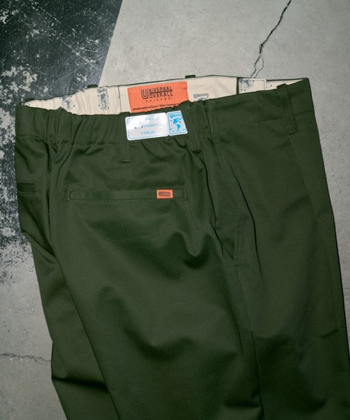 UNIVERSAL OVERALL(ユニバーサルオーバーオール)の「【限定】TUCK TAPERED PANTS(チノパンツ・メンズ・カーキ/ブラック・32/30/36/34)」の7枚目の写真