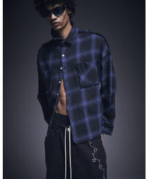 DANKE SCHON（ダンケシェーン）の「DankeSchon/ダンケシェーン/FLANNEL DAMAGE SHIRTS OMBRE（シャツ/ブラウス）」