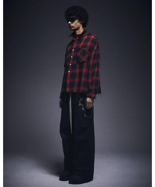 DANKE SCHON（ダンケシェーン）の「DankeSchon/ダンケシェーン/FLANNEL DAMAGE SHIRTS OMBRE（シャツ/ブラウス・メンズ・レッド/ホワイト/ブルー・L）」の11枚目の写真