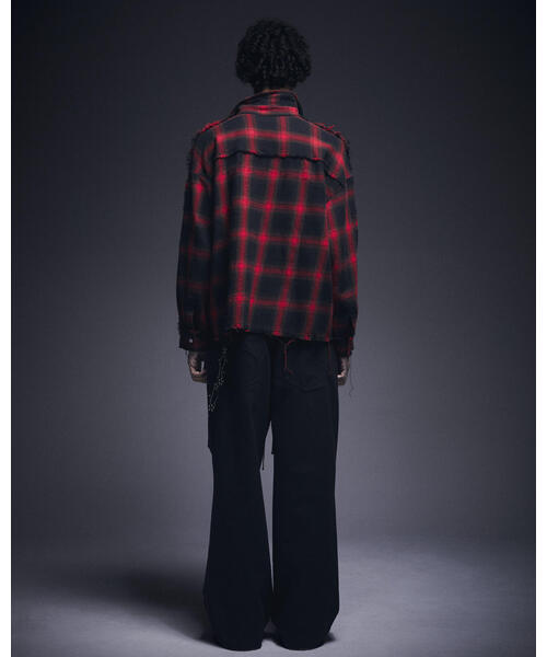 DANKE SCHON（ダンケシェーン）の「DankeSchon/ダンケシェーン/FLANNEL DAMAGE SHIRTS OMBRE（シャツ/ブラウス・メンズ・レッド/ホワイト/ブルー・L）」の12枚目の写真