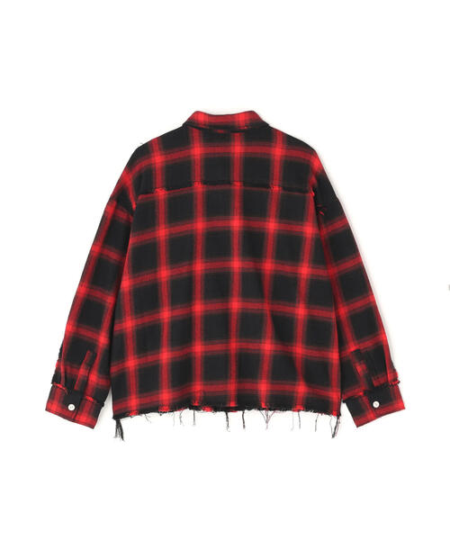 DANKE SCHON（ダンケシェーン）の「DankeSchon/ダンケシェーン/FLANNEL DAMAGE SHIRTS OMBRE（シャツ/ブラウス・メンズ・レッド/ホワイト/ブルー・L）」の14枚目の写真