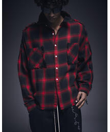 DANKE SCHON | DankeSchon/ダンケシェーン/FLANNEL DAMAGE SHIRTS OMBRE(シャツ/ブラウス)