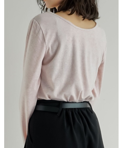Re:EDIT(リエディ)の「前後2WAY起毛フラッフィーカットソー長袖トップス(Tシャツ/カットソー・レディース・グレー/ピンク/ライトグレー/ブラック・MEDIUM)」の17枚目の写真