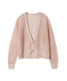MIDIUMISOLID for Ladies メッシュショートカーディガン