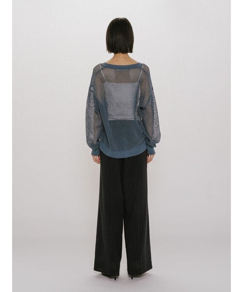 MIDIUMISOLID(ミディウミソリッド)の「MIDIUMISOLID for Ladies メッシュショートカーディガン(カーディガン/ボレロ・レディース・ネイビー/オフホワイト/ピンク・FREE)」の14枚目の写真