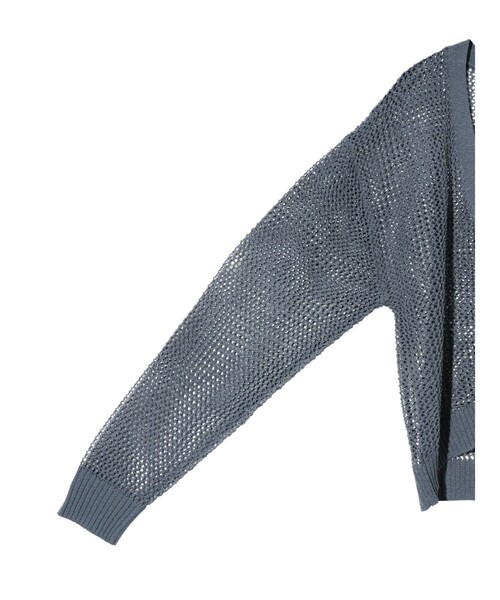MIDIUMISOLID(ミディウミソリッド)の「MIDIUMISOLID for Ladies メッシュショートカーディガン(カーディガン/ボレロ・レディース・ネイビー/オフホワイト/ピンク・FREE)」の16枚目の写真