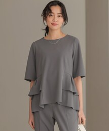 ジョーゼットジャージー ティアード ブラウス