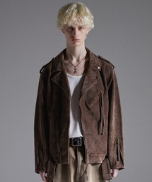 GRANCY(�O�����V�[)�́yGRANCY�zDistressed Suede Rider's Jacket / �f�B�X�g���X�g�X�E�F�[�h���C�_�[�X�W���P�b�g(���C�_�[�X�W���P�b�g)