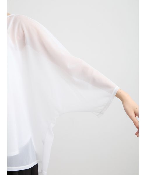 MIESROHE(ミースロエ)の「【洗える】ドルマンスリーブカットプルオーバー(Tシャツ/カットソー・レディース・ブラック/ホワイト・F)」の8枚目の写真