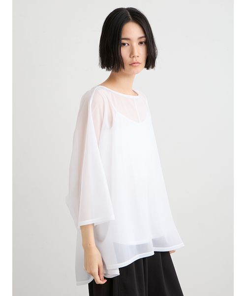 MIESROHE(ミースロエ)の「【洗える】ドルマンスリーブカットプルオーバー(Tシャツ/カットソー・レディース・ブラック/ホワイト・F)」の13枚目の写真