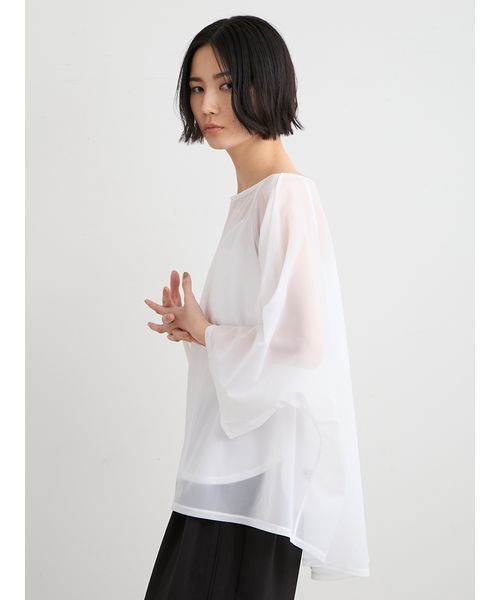 MIESROHE(ミースロエ)の「【洗える】ドルマンスリーブカットプルオーバー(Tシャツ/カットソー・レディース・ブラック/ホワイト・F)」の14枚目の写真