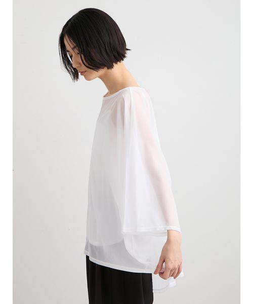 MIESROHE(ミースロエ)の「【洗える】ドルマンスリーブカットプルオーバー(Tシャツ/カットソー・レディース・ブラック/ホワイト・F)」の15枚目の写真
