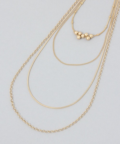 JEANASIS(ジーナシス)の「4レンMIXチェーンネックレス/638319(ネックレス・レディース・ゴールド系その他/シルバー・FREE)」の7枚目の写真