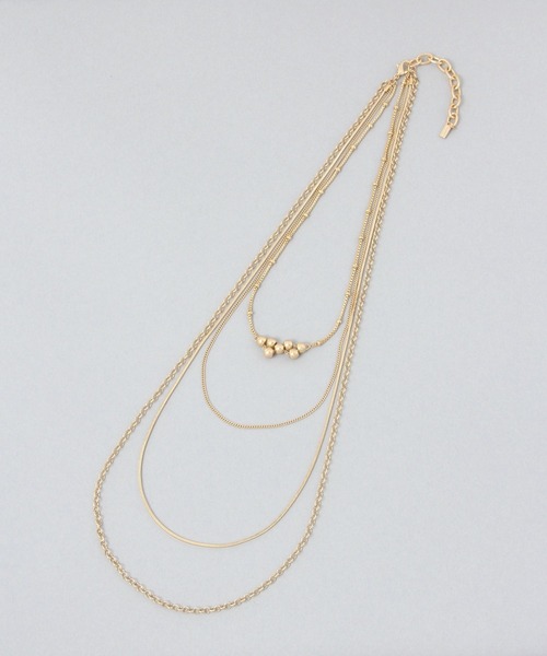 JEANASIS(ジーナシス)の「4レンMIXチェーンネックレス/638319(ネックレス・レディース・ゴールド系その他/シルバー・FREE)」の8枚目の写真