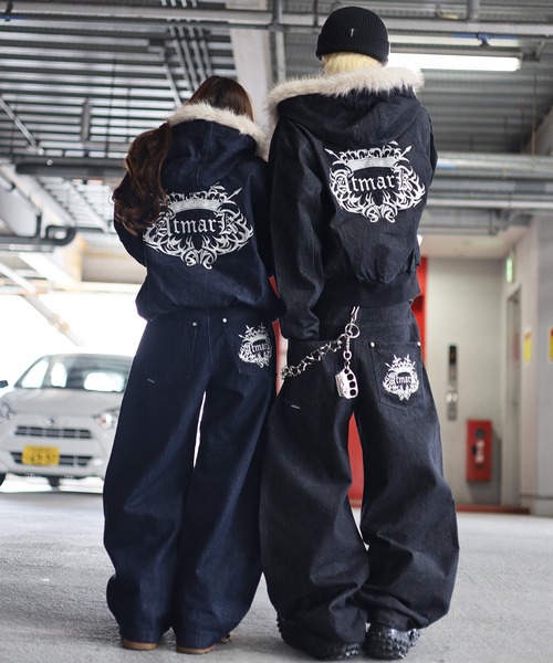 ATMARK(アットマーク)の「《2サイズ展開 / UNISEX 》ATMARK トライバルクラウン ファイヤーマンジャケット リジッド デニム(デニムジャケット・レディース・ブラック系その他/ブルー系その他・MEDIUM/LARGE)」の13枚目の写真
