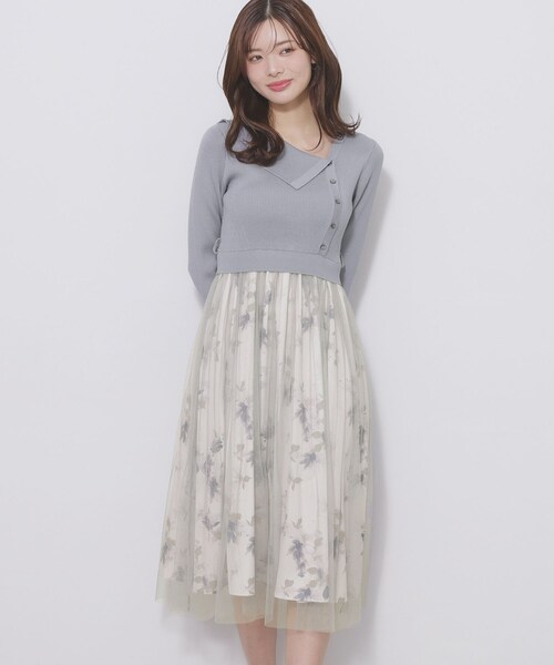 index（インデックス）の「ドッキングニットワンピース【洗濯機OK/抗ピル】（ワンピース・レディース・ベージュ系その他7/ネイビー系4/ブルー系9・42/40/38/36）」の22枚目の写真