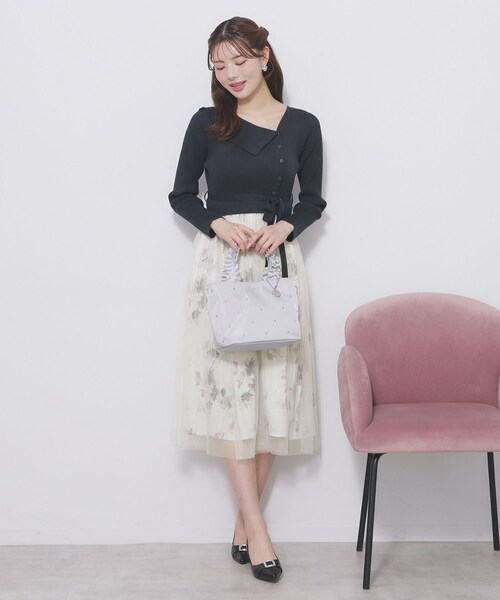 index（インデックス）の「ドッキングニットワンピース【洗濯機OK/抗ピル】（ワンピース・レディース・ベージュ系その他7/ネイビー系4/ブルー系9・42/40/38/36）」の16枚目の写真