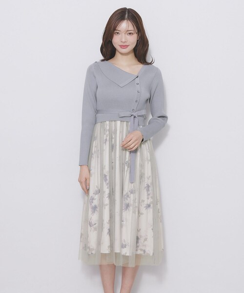 index（インデックス）の「ドッキングニットワンピース【洗濯機OK/抗ピル】（ワンピース・レディース・ベージュ系その他7/ネイビー系4/ブルー系9・42/40/38/36）」の11枚目の写真