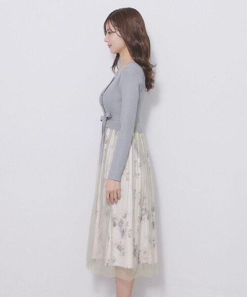 index（インデックス）の「ドッキングニットワンピース【洗濯機OK/抗ピル】（ワンピース・レディース・ベージュ系その他7/ネイビー系4/ブルー系9・42/40/38/36）」の10枚目の写真