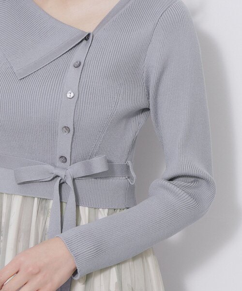 index（インデックス）の「ドッキングニットワンピース【洗濯機OK/抗ピル】（ワンピース・レディース・ベージュ系その他7/ネイビー系4/ブルー系9・42/40/38/36）」の7枚目の写真