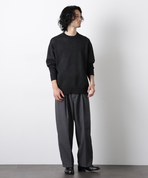 NANO universe(ナノユニバース)の「ギマクルーネックプルオーバー(ニット/セーター・メンズ・モカ/チャコール/ライトイエロー・L/M)」の22枚目の写真