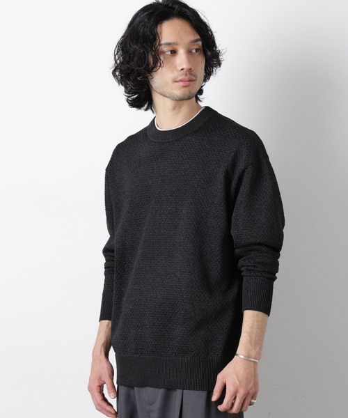 NANO universe(ナノユニバース)の「ギマクルーネックプルオーバー(ニット/セーター・メンズ・モカ/チャコール/ライトイエロー・L/M)」の20枚目の写真