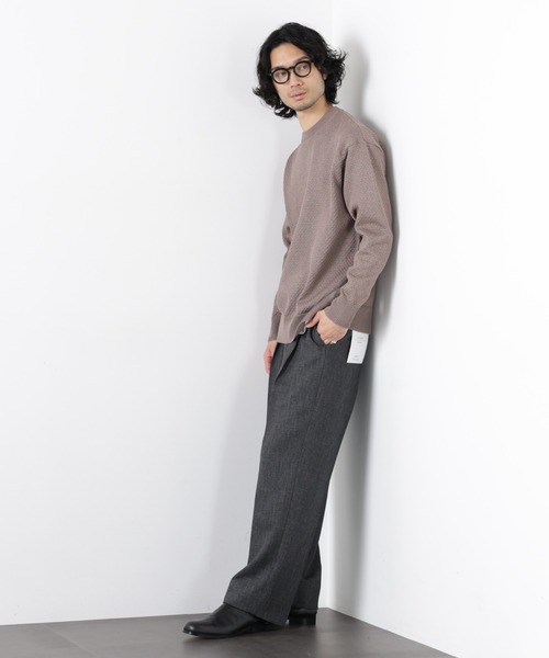 NANO universe(ナノユニバース)の「ギマクルーネックプルオーバー(ニット/セーター・メンズ・モカ/チャコール/ライトイエロー・L/M)」の10枚目の写真