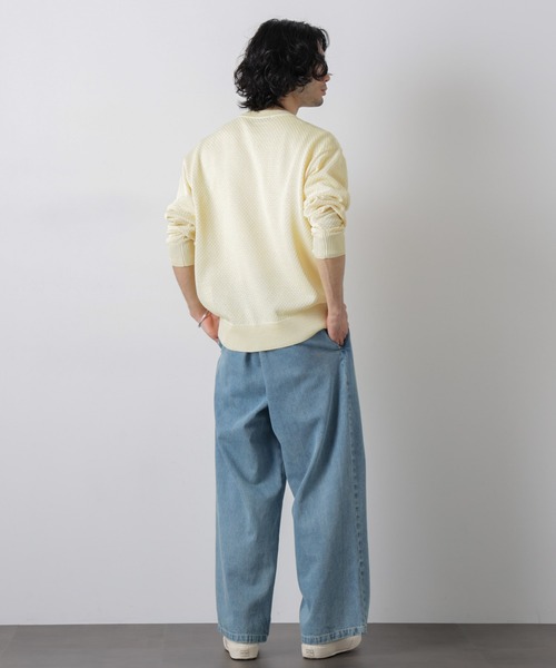 NANO universe(ナノユニバース)の「ギマクルーネックプルオーバー(ニット/セーター・メンズ・モカ/チャコール/ライトイエロー・L/M)」の17枚目の写真