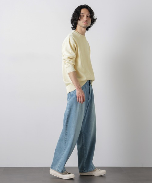 NANO universe(ナノユニバース)の「ギマクルーネックプルオーバー(ニット/セーター・メンズ・モカ/チャコール/ライトイエロー・L/M)」の16枚目の写真