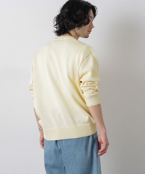 NANO universe(ナノユニバース)の「ギマクルーネックプルオーバー(ニット/セーター・メンズ・モカ/チャコール/ライトイエロー・L/M)」の13枚目の写真
