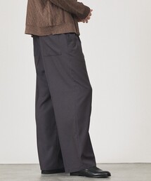 ABAHOUSE | ピンストライプ ワイドストレート イージースラックス / ワイドパンツ(スラックス)