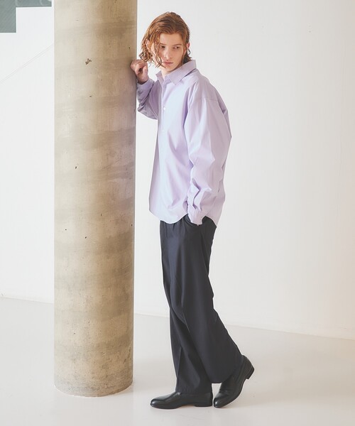 ABAHOUSE（アバハウス）の「ピンストライプ ワイドストレート イージースラックス / ワイドパンツ（スラックス・メンズ・グレー/ネイビー/ダークネイビー・48/46/44）」の6枚目の写真