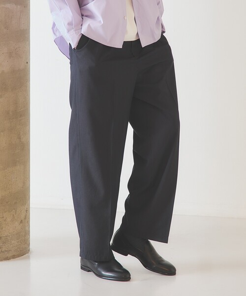 ABAHOUSE（アバハウス）の「ピンストライプ ワイドストレート イージースラックス / ワイドパンツ（スラックス・メンズ・グレー/ネイビー/ダークネイビー・48/46/44）」の16枚目の写真