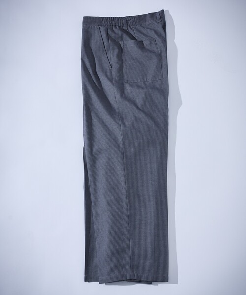ABAHOUSE（アバハウス）の「ピンストライプ ワイドストレート イージースラックス / ワイドパンツ（スラックス・メンズ・グレー/ネイビー/ダークネイビー・48/46/44）」の5枚目の写真