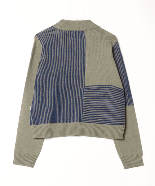 AVIREX（アヴィレックス）の「《直営店限定》MELANGE SWITCHING KINT PULLOVER/メランジニット（ニット/セーター・レディース・ブルー・F）」の2枚目の写真