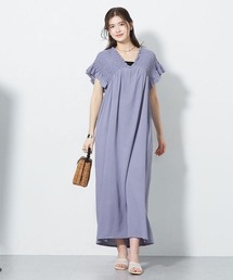 slattgir（スラットジール）の「高身長　【スラモコラボ企画】シャーリングワンピース（トールサイズ）（ワンピース）」