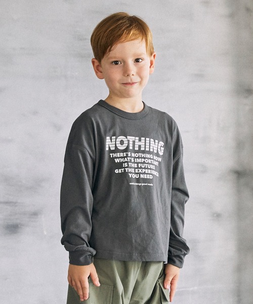 A BAG OF CHIPS（アバッグオブチップス）の「GENERATOR/ジェネレーター NOTHING L/S Tシャツ（Tシャツ/カットソー・キッズ・チャコールグレー/ホワイト/ピンク・M/L/XL）」の2枚目の写真