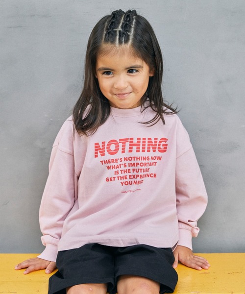 A BAG OF CHIPS（アバッグオブチップス）の「GENERATOR/ジェネレーター NOTHING L/S Tシャツ（Tシャツ/カットソー・キッズ・チャコールグレー/ホワイト/ピンク・M/L/XL）」の13枚目の写真